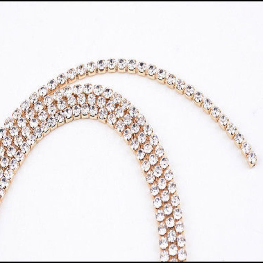 LAST ONE ✨ Crystal Rhinestone Long Bling Necklace - Picture 5 of 5